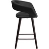 image:imageFlash Furniture Brynn Series 24 High Contemporary Cappuccino Wood Counter Height Stool in Black VinylBlack
