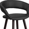 image:imageFlash Furniture Brynn Series 24 High Contemporary Cappuccino Wood Counter Height Stool in Black VinylBlack