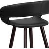 image:imageFlash Furniture Brynn Series 24 High Contemporary Cappuccino Wood Counter Height Stool in Black VinylBlack