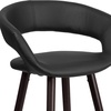 image:imageFlash Furniture Brynn Series 24 High Contemporary Cappuccino Wood Counter Height Stool in Black VinylBlack