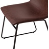 image:imageFlash Furniture Butler 18 LeatherSoft Dining Table Height Chairs MidCentury Modern Bucket Style Dining Chairs Set of 2 Light BrownBlackDark Brown LeathersoftBlack Frame
