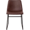 image:imageFlash Furniture Butler 18 LeatherSoft Dining Table Height Chairs MidCentury Modern Bucket Style Dining Chairs Set of 2 Light BrownBlackDark Brown LeathersoftBlack Frame