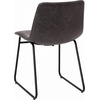 image:imageFlash Furniture Butler 18 LeatherSoft Dining Table Height Chairs MidCentury Modern Bucket Style Dining Chairs Set of 2 Light BrownBlackGray LeathersoftBlack Frame