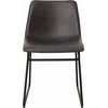 image:imageFlash Furniture Butler 18 LeatherSoft Dining Table Height Chairs MidCentury Modern Bucket Style Dining Chairs Set of 2 Light BrownBlackGray LeathersoftBlack Frame