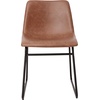 image:imageFlash Furniture Butler 18 LeatherSoft Dining Table Height Chairs MidCentury Modern Bucket Style Dining Chairs Set of 2 Light BrownBlackLight Brown LeathersoftBlack Frame