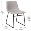 image:imageFlash Furniture Butler 18 LeatherSoft Dining Table Height Chairs MidCentury Modern Bucket Style Dining Chairs Set of 2 Light BrownBlackLight Gray LeathersoftBlack Frame