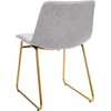 image:imageFlash Furniture Butler 18 LeatherSoft Dining Table Height Chairs MidCentury Modern Bucket Style Dining Chairs Set of 2 Light BrownBlackLight Gray LeathersoftGold Frame