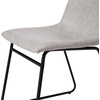 image:imageFlash Furniture Butler 18 LeatherSoft Dining Table Height Chairs MidCentury Modern Bucket Style Dining Chairs Set of 2 Light BrownBlackLight Gray LeathersoftBlack Frame