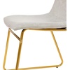 image:imageFlash Furniture Butler 18 LeatherSoft Dining Table Height Chairs MidCentury Modern Bucket Style Dining Chairs Set of 2 Light BrownBlackLight Gray LeathersoftGold Frame