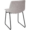 image:imageFlash Furniture Butler 18 LeatherSoft Dining Table Height Chairs MidCentury Modern Bucket Style Dining Chairs Set of 2 Light BrownBlackLight Gray LeathersoftBlack Frame