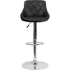 image:imageFlash Furniture Caldwell 2 Pk Contemporary Gray Vinyl Bucket Seat Adjustable Height Barstool with Chrome BaseBlack
