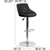 image:imageFlash Furniture Caldwell 2 Pk Contemporary Gray Vinyl Bucket Seat Adjustable Height Barstool with Chrome BaseBlack