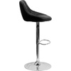 image:imageFlash Furniture Caldwell 2 Pk Contemporary Gray Vinyl Bucket Seat Adjustable Height Barstool with Chrome BaseBlack