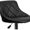 image:imageFlash Furniture Caldwell 2 Pk Contemporary Gray Vinyl Bucket Seat Adjustable Height Barstool with Chrome BaseBlack