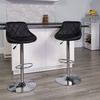image:imageFlash Furniture Caldwell 2 Pk Contemporary Gray Vinyl Bucket Seat Adjustable Height Barstool with Chrome BaseBlack