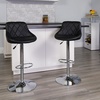 image:imageFlash Furniture Caldwell 2 Pk Contemporary Gray Vinyl Bucket Seat Adjustable Height Barstool with Chrome BaseBlack