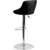 image:imageFlash Furniture Caldwell 2 Pk Contemporary Gray Vinyl Bucket Seat Adjustable Height Barstool with Chrome BaseBlack