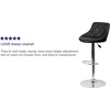 image:imageFlash Furniture Caldwell 2 Pk Contemporary Gray Vinyl Bucket Seat Adjustable Height Barstool with Chrome BaseBlack