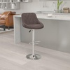 image:imageFlash Furniture Caldwell 2 Pk Contemporary Gray Vinyl Bucket Seat Adjustable Height Barstool with Chrome BaseBrown