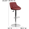 image:imageFlash Furniture Caldwell 2 Pk Contemporary Gray Vinyl Bucket Seat Adjustable Height Barstool with Chrome BaseBurgundy