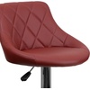 image:imageFlash Furniture Caldwell 2 Pk Contemporary Gray Vinyl Bucket Seat Adjustable Height Barstool with Chrome BaseBurgundy