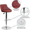 image:imageFlash Furniture Caldwell 2 Pk Contemporary Gray Vinyl Bucket Seat Adjustable Height Barstool with Chrome BaseBurgundy