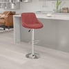 image:imageFlash Furniture Caldwell 2 Pk Contemporary Gray Vinyl Bucket Seat Adjustable Height Barstool with Chrome BaseBurgundy