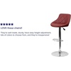 image:imageFlash Furniture Caldwell 2 Pk Contemporary Gray Vinyl Bucket Seat Adjustable Height Barstool with Chrome BaseBurgundy