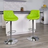 image:imageFlash Furniture Caldwell 2 Pk Contemporary Gray Vinyl Bucket Seat Adjustable Height Barstool with Chrome BaseGreen