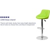 image:imageFlash Furniture Caldwell 2 Pk Contemporary Gray Vinyl Bucket Seat Adjustable Height Barstool with Chrome BaseGreen