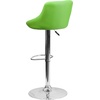 image:imageFlash Furniture Caldwell 2 Pk Contemporary Gray Vinyl Bucket Seat Adjustable Height Barstool with Chrome BaseGreen