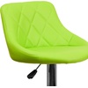 image:imageFlash Furniture Caldwell 2 Pk Contemporary Gray Vinyl Bucket Seat Adjustable Height Barstool with Chrome BaseGreen