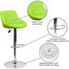 image:imageFlash Furniture Caldwell 2 Pk Contemporary Gray Vinyl Bucket Seat Adjustable Height Barstool with Chrome BaseGreen