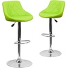 image:imageFlash Furniture Caldwell 2 Pk Contemporary Gray Vinyl Bucket Seat Adjustable Height Barstool with Chrome BaseGreen
