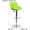 image:imageFlash Furniture Caldwell 2 Pk Contemporary Gray Vinyl Bucket Seat Adjustable Height Barstool with Chrome BaseGreen