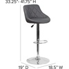 image:imageFlash Furniture Caldwell 2 Pk Contemporary Gray Vinyl Bucket Seat Adjustable Height Barstool with Chrome BaseGrey