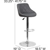 image:imageFlash Furniture Caldwell 2 Pk Contemporary Gray Vinyl Bucket Seat Adjustable Height Barstool with Chrome BaseGrey