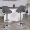 image:imageFlash Furniture Caldwell 2 Pk Contemporary Gray Vinyl Bucket Seat Adjustable Height Barstool with Chrome BaseGrey