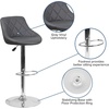 image:imageFlash Furniture Caldwell 2 Pk Contemporary Gray Vinyl Bucket Seat Adjustable Height Barstool with Chrome BaseGrey