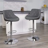 image:imageFlash Furniture Caldwell 2 Pk Contemporary Gray Vinyl Bucket Seat Adjustable Height Barstool with Chrome BaseGrey