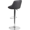 image:imageFlash Furniture Caldwell 2 Pk Contemporary Gray Vinyl Bucket Seat Adjustable Height Barstool with Chrome BaseGrey