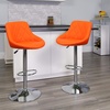 image:imageFlash Furniture Caldwell 2 Pk Contemporary Gray Vinyl Bucket Seat Adjustable Height Barstool with Chrome BaseOrange