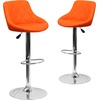 image:imageFlash Furniture Caldwell 2 Pk Contemporary Gray Vinyl Bucket Seat Adjustable Height Barstool with Chrome BaseOrange