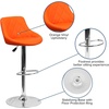 image:imageFlash Furniture Caldwell 2 Pk Contemporary Gray Vinyl Bucket Seat Adjustable Height Barstool with Chrome BaseOrange