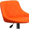 image:imageFlash Furniture Caldwell 2 Pk Contemporary Gray Vinyl Bucket Seat Adjustable Height Barstool with Chrome BaseOrange