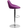 image:imageFlash Furniture Caldwell 2 Pk Contemporary Gray Vinyl Bucket Seat Adjustable Height Barstool with Chrome BasePurple