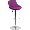 image:imageFlash Furniture Caldwell 2 Pk Contemporary Gray Vinyl Bucket Seat Adjustable Height Barstool with Chrome BasePurple