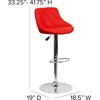 image:imageFlash Furniture Caldwell 2 Pk Contemporary Gray Vinyl Bucket Seat Adjustable Height Barstool with Chrome BaseRed