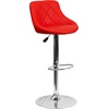 image:imageFlash Furniture Caldwell 2 Pk Contemporary Gray Vinyl Bucket Seat Adjustable Height Barstool with Chrome BaseRed