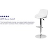 image:imageFlash Furniture Caldwell 2 Pk Contemporary Gray Vinyl Bucket Seat Adjustable Height Barstool with Chrome BaseWhite